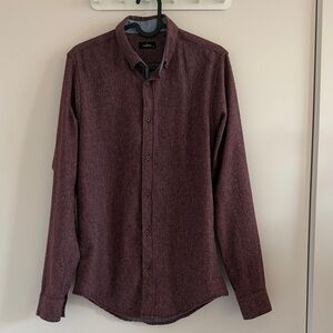 Maroon Casual Button Down Shirt